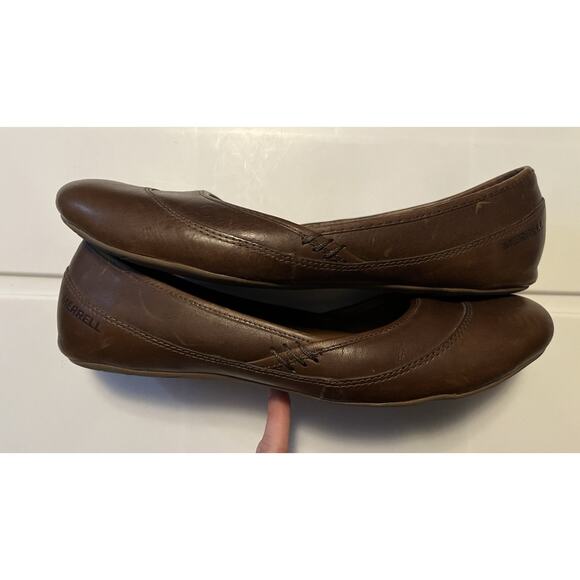 Merrell Select Grip Dark Earth Women's Slip-On Ballet Shoes J45618 Size 10 Brown - Picture 8 of 10